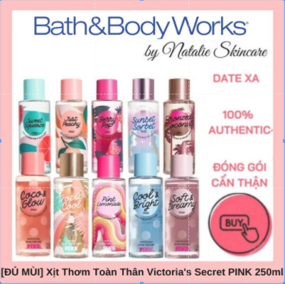 [HCM][ĐỦ MÙI] Xịt Thơm Toàn Thân Victorias Secret PINK Body Mist 250ml