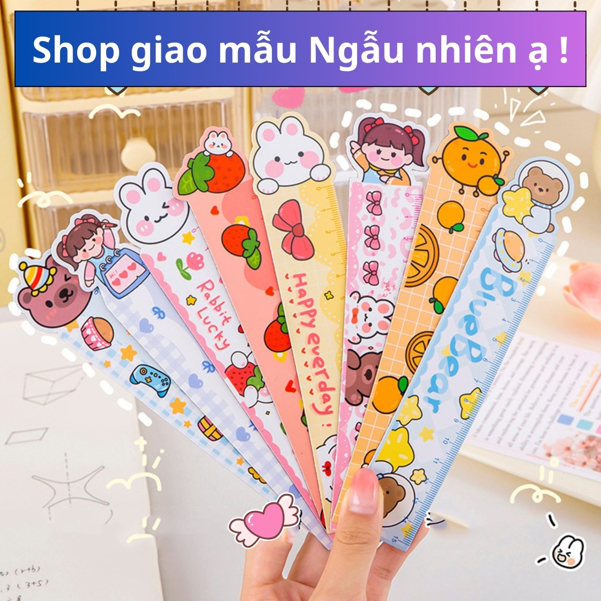Thước Kẻ Dẻo Có Nam Châm Cute Thước Kẻ Học Sinh Dài 15cm Đồ Dùng Học Tập Decor Quà Tặng Học Sinh