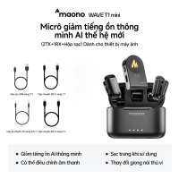 Maono T1 Mini Không Dây Micro dây chuyền Ai Tiếng Ồn Hủy Bỏ Microphone mic nhỏ Với Maono Liên Kết Ứng Dụng Và 4 Mức Độ giảm tiếng ồn Cho Điện Thoại Thông Minh Vlogging phát trực tiếp
