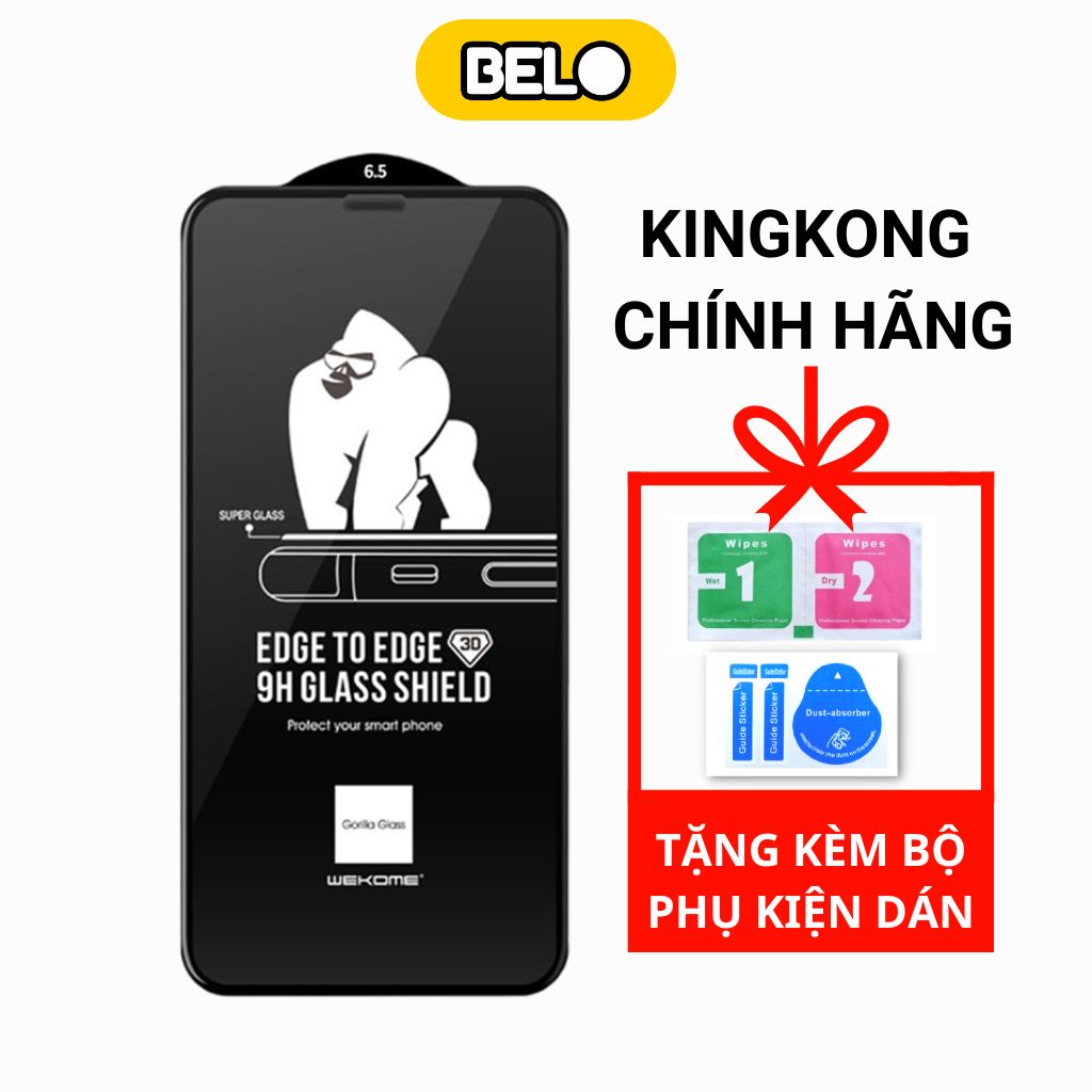 Kính cường lực iphone Kingkong cường lực iphone 6/6s/7/8/7plus/8plus/x/xs/xsmax/11/12/13/14/pro/promax - Belo