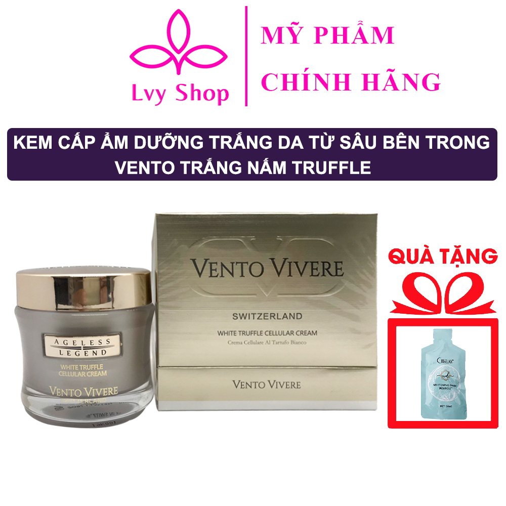 [Hcm]Kem Vento Vivere White Truffle 50G Thụy Sĩ Lvy Shop Dưỡng Trắng Da Từ Sâu Bên Trong Đồng Thời Nấm Trắng Tái Tạo Và Phục Hồi Da