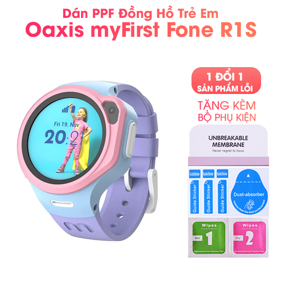 Dán bảo vệ đồng hồ Oaxis myFirst Fone R1S film dán dẻo CL mặt kính chống trầy xước va đập