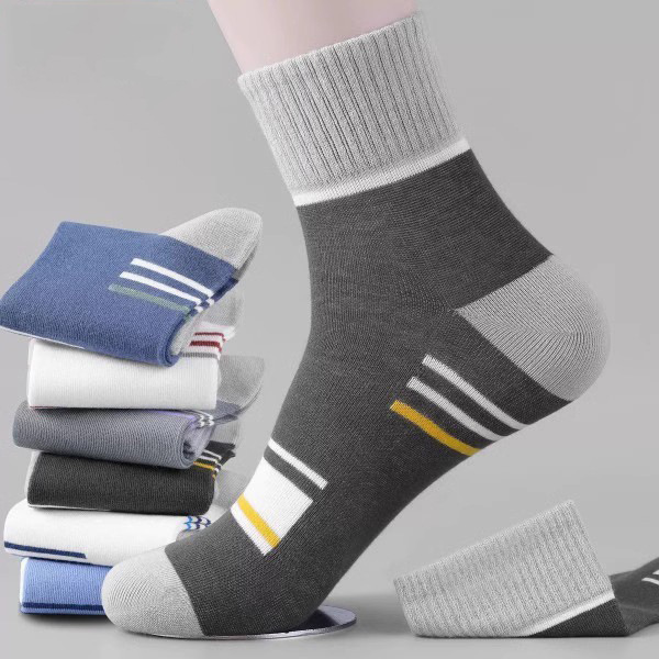 Tất cổ ngắn nam Có Tất chất liệu cotton dệt kín mỏng mịn thoáng chân