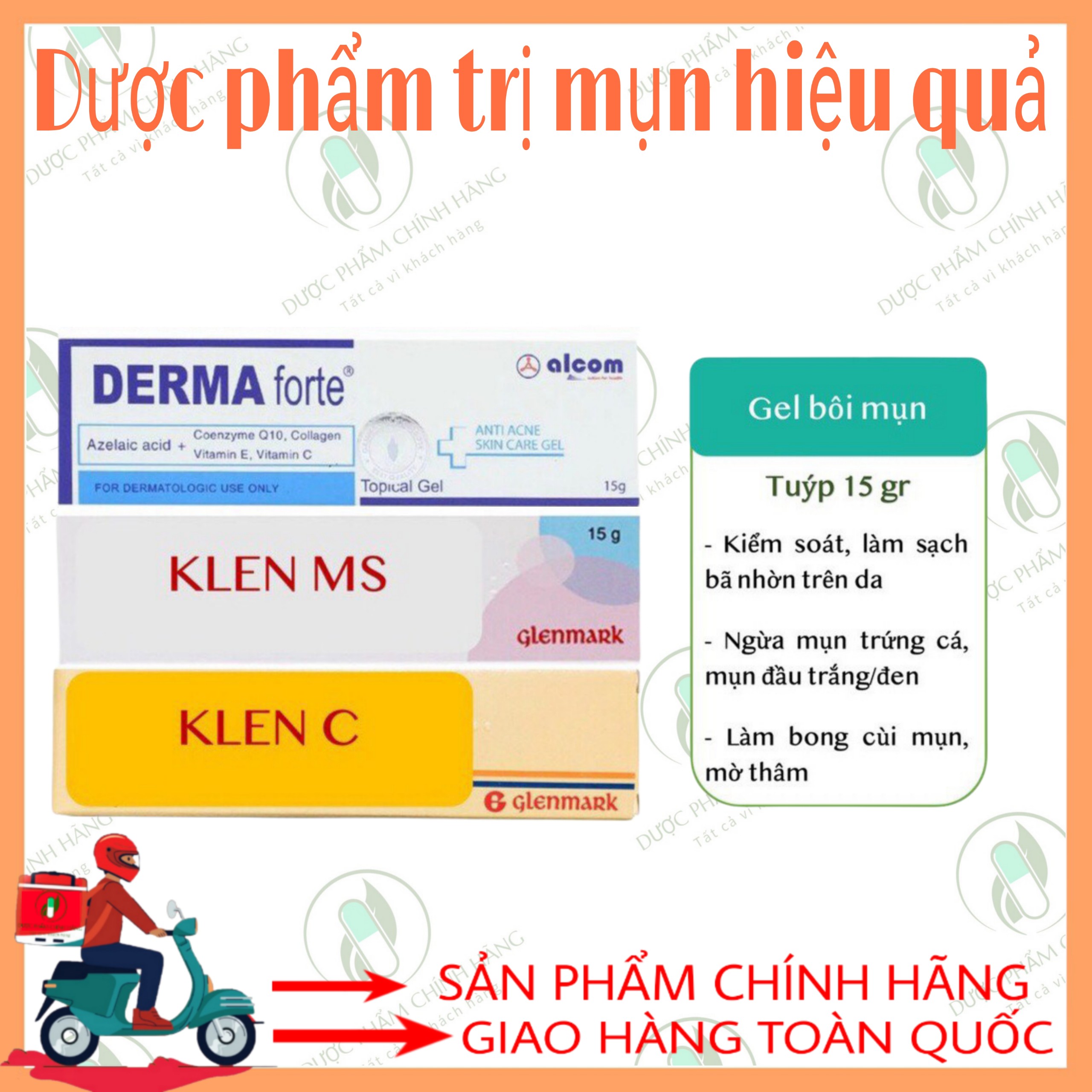 ✅[ CHÍNH HÃNG ]DermaForte 15g - gel ngừa mụn giảm thâm liền sẹo