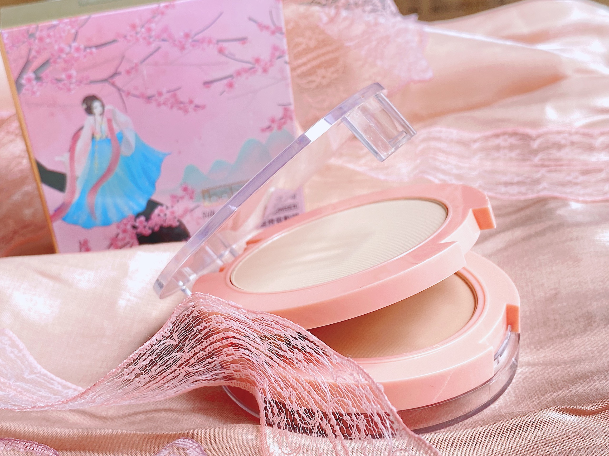 Phấn Nền Trang Điểm 2 TẦNG HOA NỮ BABAOOU B4001 makeup powder kiềm dầu che khuyết điểm lâu trôi mềm mịn tự nhiên kiềm dầu nội địa chính hãng sỉ rẻ