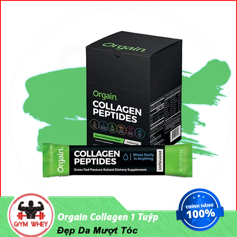 [Hcm]Thực Phẩm Bổ Sung Collagen Dạng Bột Orgain Collagen Peptides 1 Tuýp Lẻ