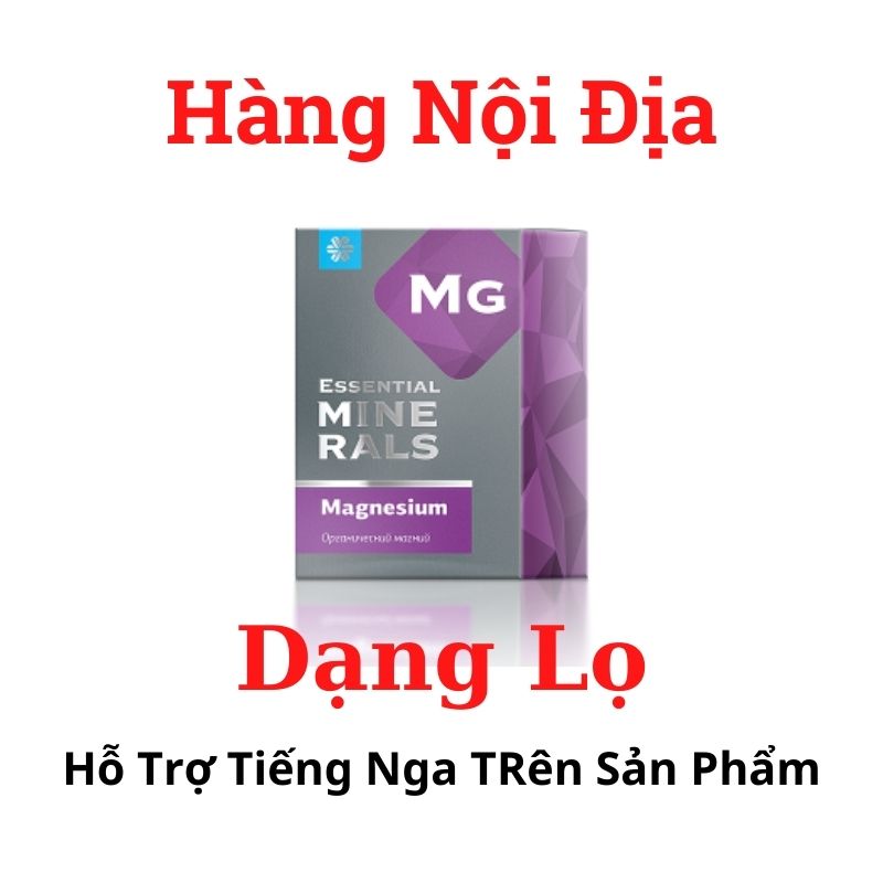 Magie Siberian- Viên uống giúp ngủ ngon Essential Minerals Magnesium Mg Siberian Health Nga - 60 viên – Date T8/2023