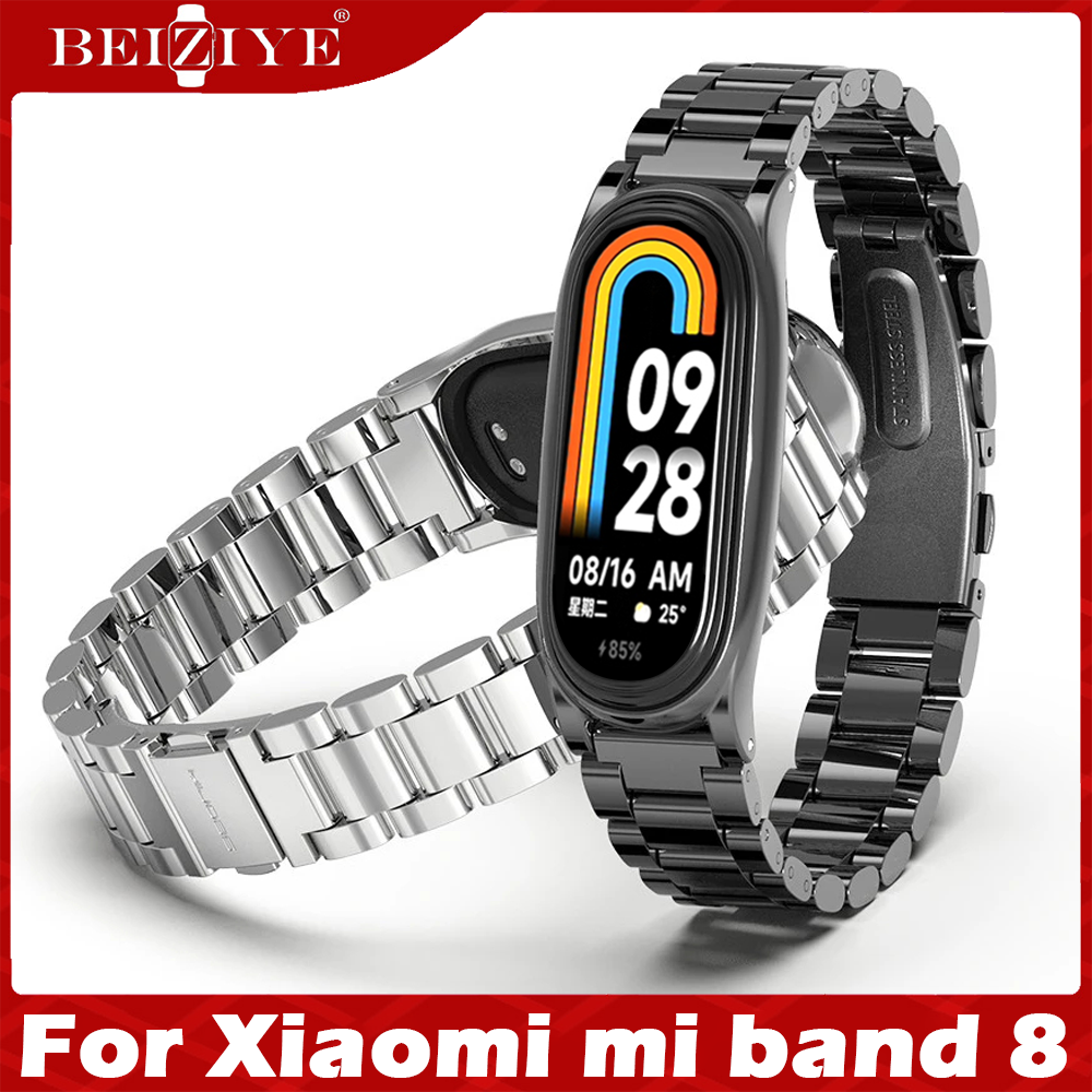 Dây Đeo Kim Loại For Xiaomi Mi Band 8 Dây Thép Không Gỉ Đồng Hồ Thông Minh For Miband 8 Miband8 Đồng