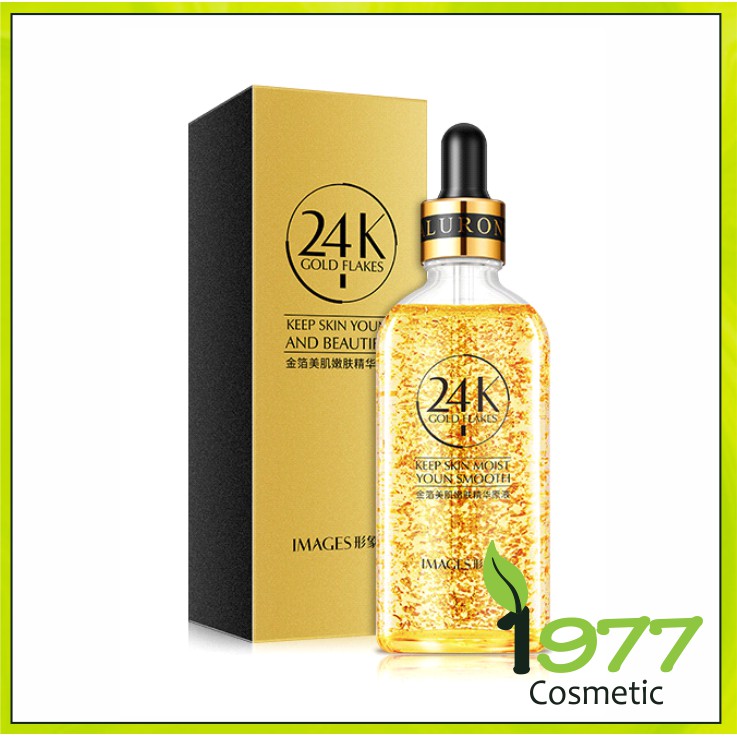 Serum Dưỡng Da Tinh Chất Vàng 24K Images Gold Flakes Giúp Da Căng Mướt Trắng Da Chống Nhăn Chống Lão Hóa - 1977 Cosmetic