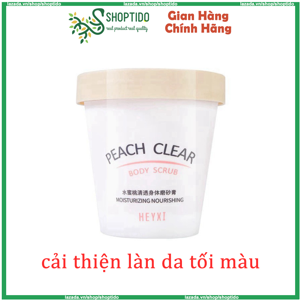 Kem Tẩy Da Chết Body Đào Peach Clear Heyxi Giúp Da Trắng Hồng Cải Thiện Làn Da 200Ml Npp Shoptido