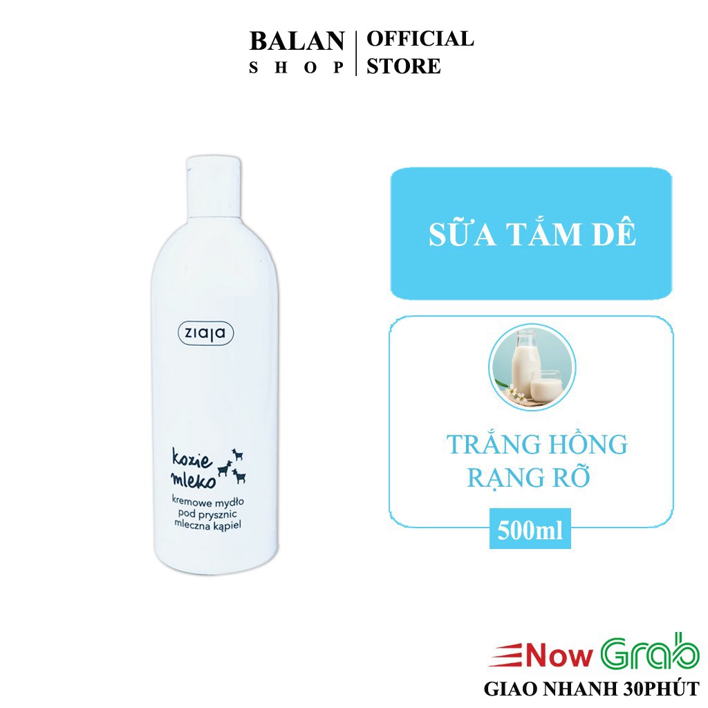 Sữa Tắm Dê Ziaja Dưỡng Trắng Da Cho Da Nhạy Cảm - Ziaja 500Ml - Balan Shop