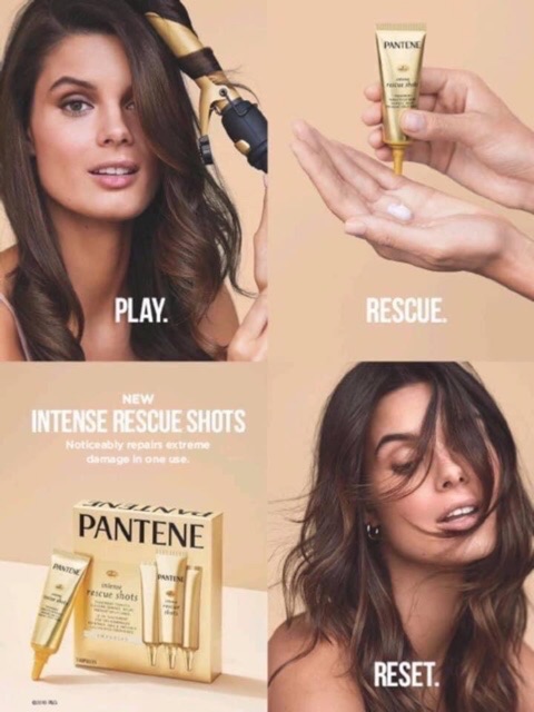 Kem Dưỡng Tóc Pantene Pro V Intense Rescue Shots Treatments 3X15Ml Phục Hồi Hư Tổn