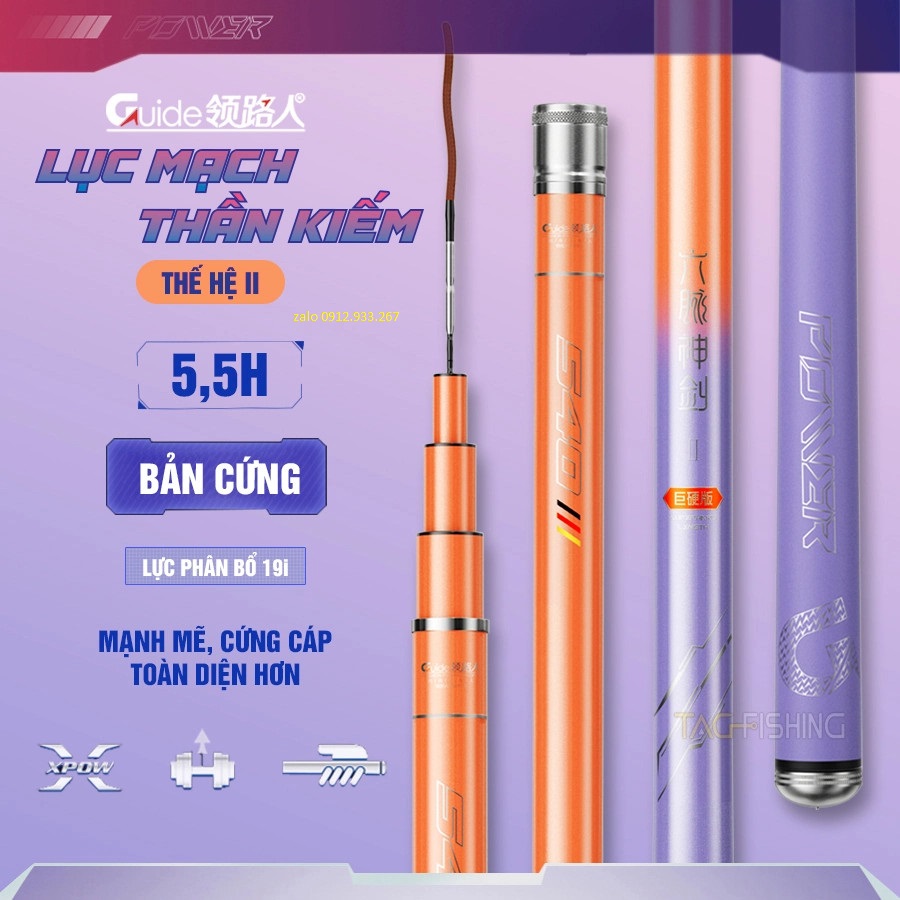 Cần Tay Lục Mạch Thần Kiếm Thế hệ II ( bảo hành 2 năm 2 lóng )