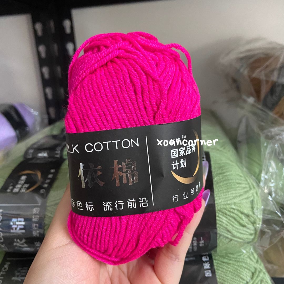 Len Milk Cotton 50g - Milk Cotton mác đen 50g (mã 51 - 86)