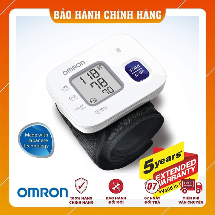 Máy Đo Huyết Áp Cổ Tay Omron Hem 6161 Mới