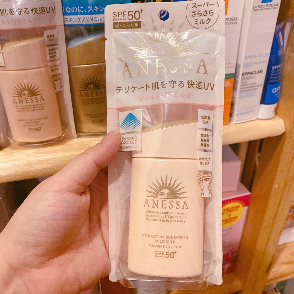 Kem Chống Nắng Anessa Perfect Uv Mild Milk Cho Da Nhạy Cảm 60Ml Spf50+ Pa++++