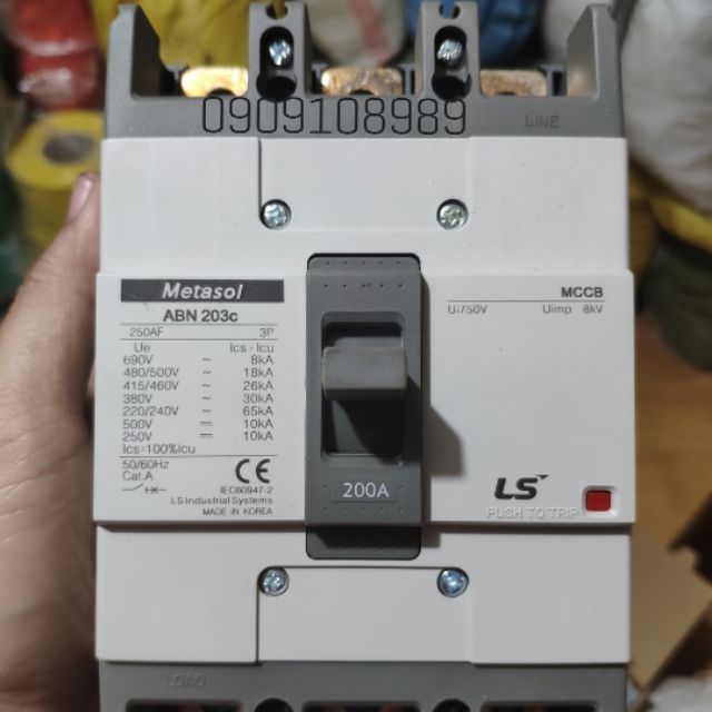 Aptomat (MCCB) ABN203c 3P 200A LS