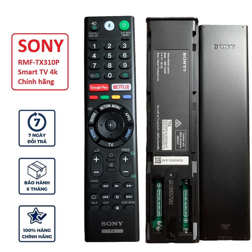 Điều khiển tivi Sony giọng nói RMF-TX310P Chính Hãng remote tv sony thay thế rmf-tx300p KD- 49X9000E