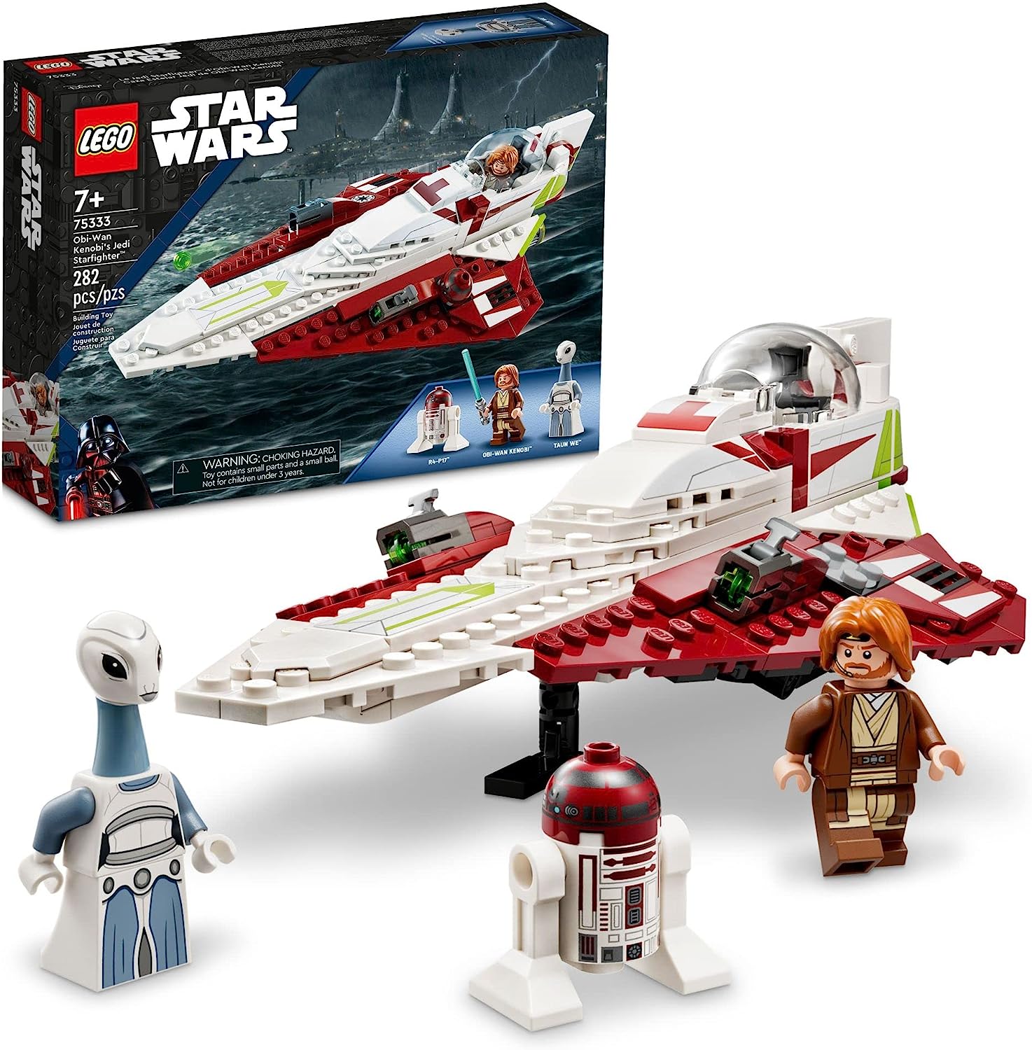 Đồ chơi Lego Phi Thuyền LEGO Star Wars OBI-Wan Kenobis Jedi Starfighter 75333 Building Toy Set - Features Minifigures