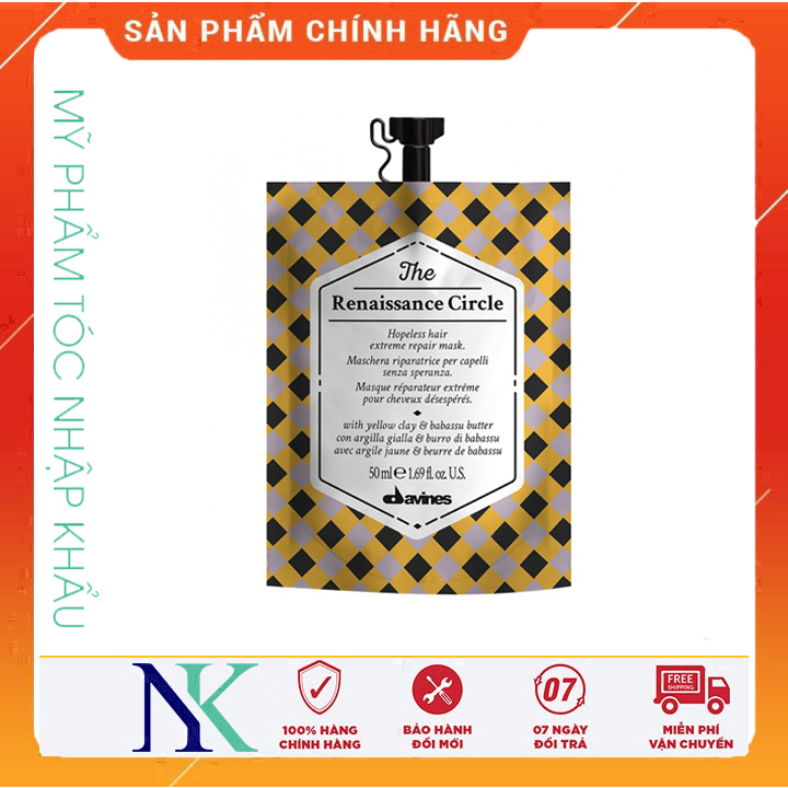 [Hcm]Mặt Nạ Siêu Phục Hồi Tóc Khô Xơ Davines The Renaissance Circle 50Ml