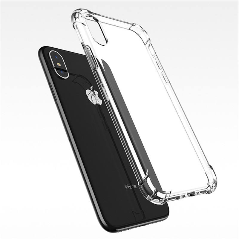 Khe Cắm Thẻ Chống Sốc Trong Suốt Ốp Điện Thoại Dành Cho iPhone 15 14 13 12 11 Pro MAX R 8 7 Plus + SE 2020 Ốp Điện Thoại Ốp Lưng Silicon TPU Chống Sốc Bán Chạy