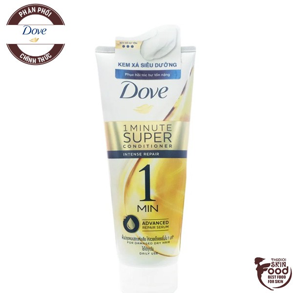 Dầu Xả Siêu Dưỡng Phục Hồi Tóc Hư Tổn Dove 1 Minute Super Conditioner 180Ml