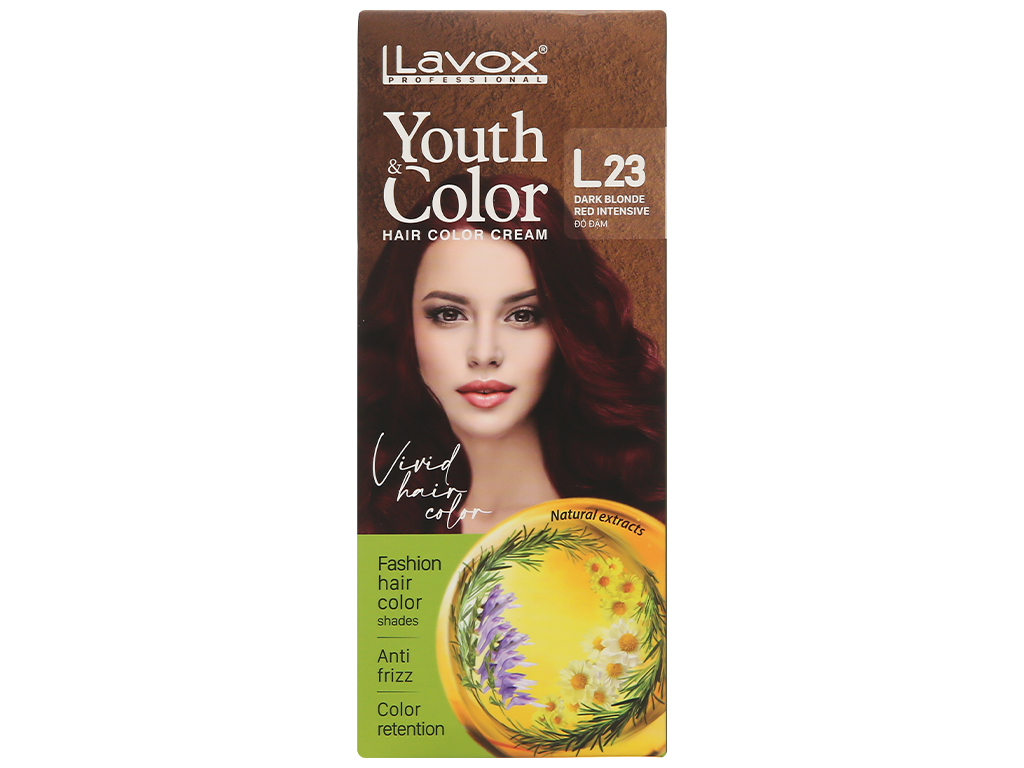 [Hcm]Kem Nhuộm Màu Tóc Cao Cấp Lavox Youth&Color L23 (Đỏ Đậm)