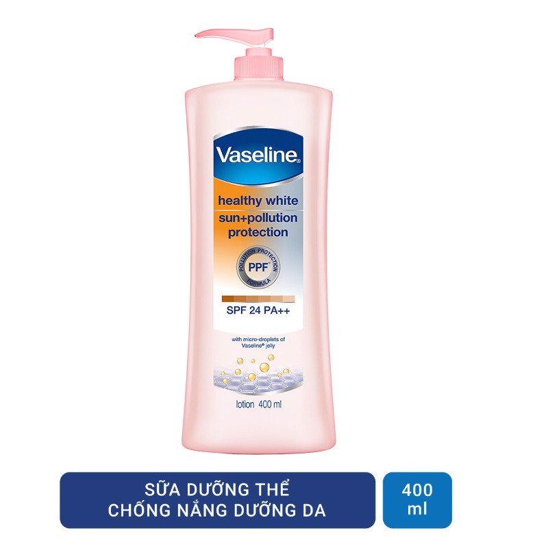Sữa dưỡng thể trắng da chống nắng Vaseline 400ml