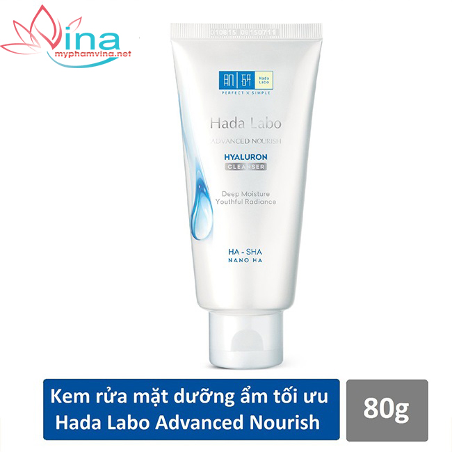 Kem Rửa Mặt Hada Labo Dưỡng Ẩm Tối Ưu Cho Mọi Loại Da Advanced Nourish Hyaluron Cleanser 80g