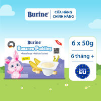 Pudding ăn dặm Burine dành cho bé từ 6 tháng tuổi (Vỉ 6 Hũ x 50g)