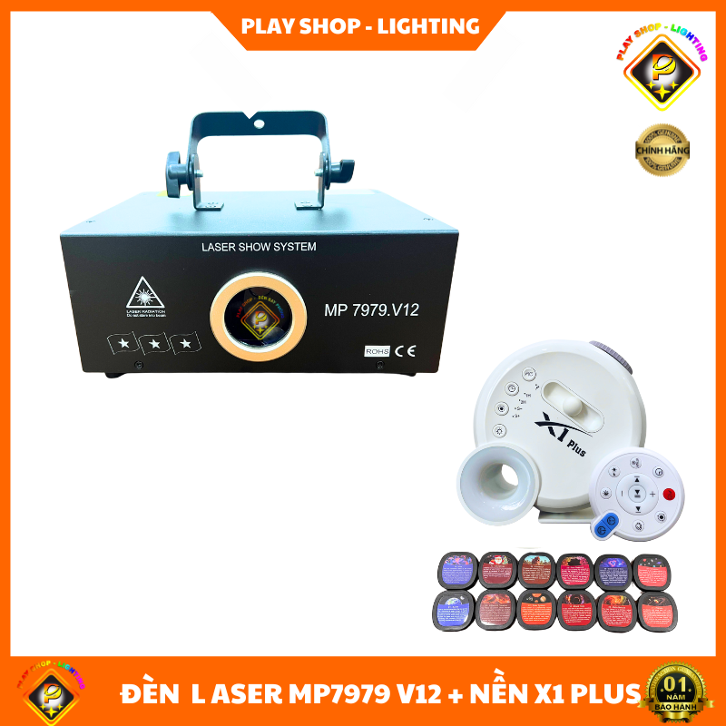 XPACE Đèn Laser MP7979 V12 Chiếu Hình Con Vịt Hiệu Ứng 3D Dùng Cho Phòng Bay Karaoke Sân Khấu