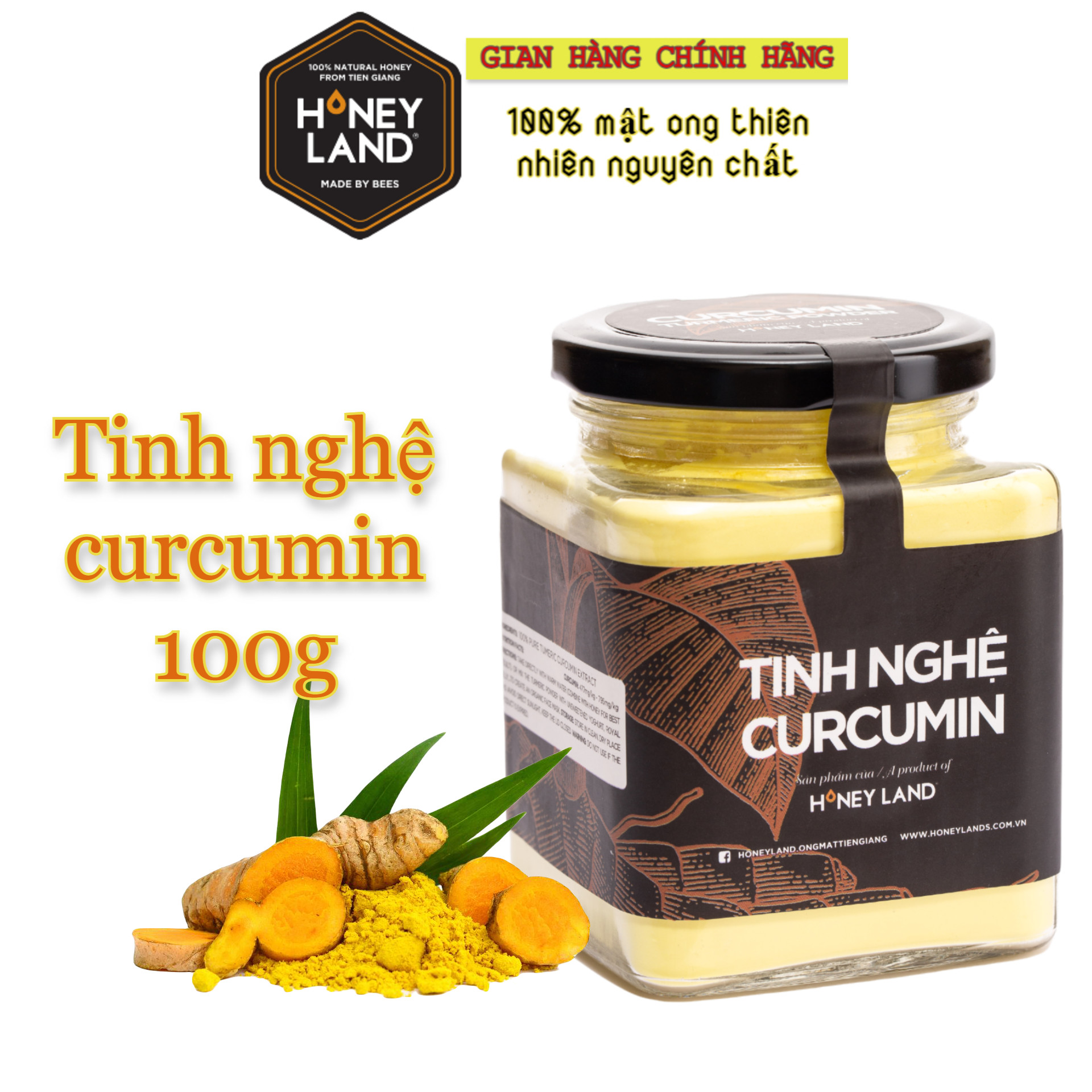 [Hcm]Tinh Nghệ Curcumin Nguyên Chất Honeyland 100G