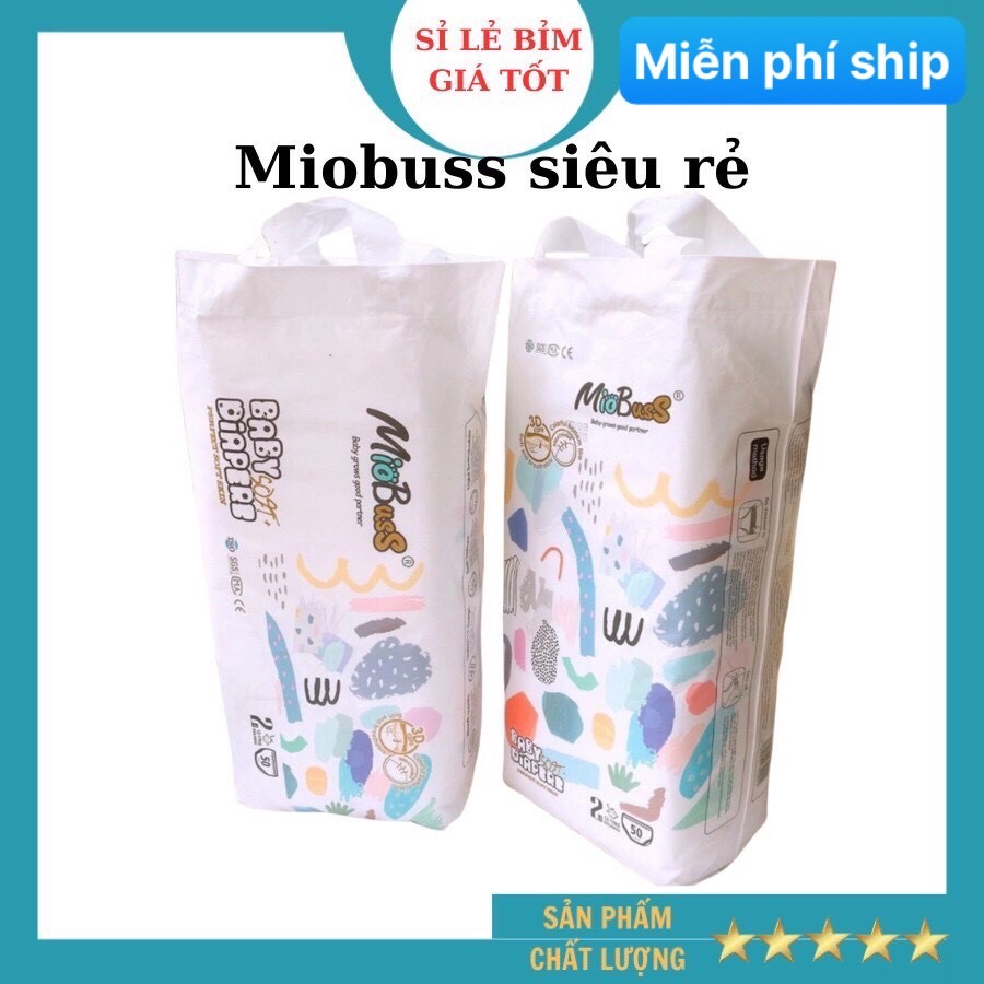 Combo 100 Miếng Bỉm Quần Miobuss Size 1/2/3/4/5