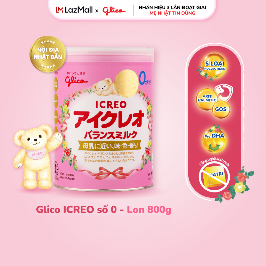 (Glico Icreo Balance Milk) Sữa Glico Icreo Balance Milk - Lon 800g