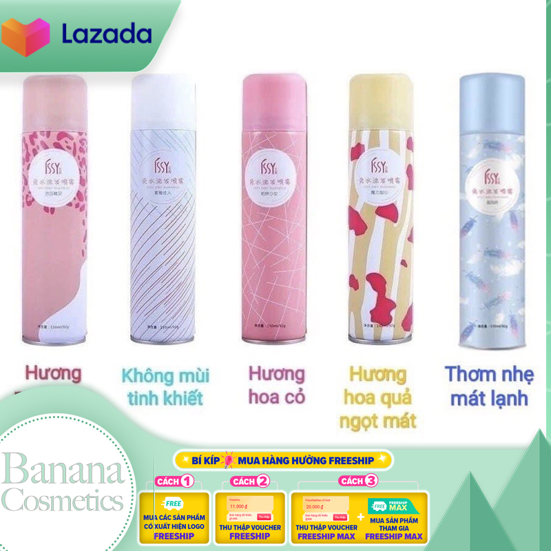 [Hcm][Chống Bết Tóc] Dầu Gội Đầu Khô Issy Không Cần Dùng Nước Chống Bết Tóc Thơm Mát Suôn Mượt Chống Rụng Tóc Đánh Bay Gầu Dành Cho Nam Nữ | Dầu Gội Đầu Khô Dạng Xịt Giúp Tóc Khống Bết Dính Mượt Mà Chống Mồ Hôi