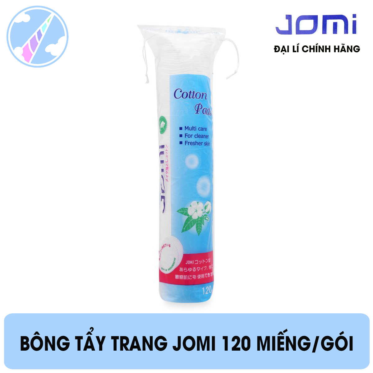 Bông Tẩy Trang Jomi Nhật Bản 120 miếng