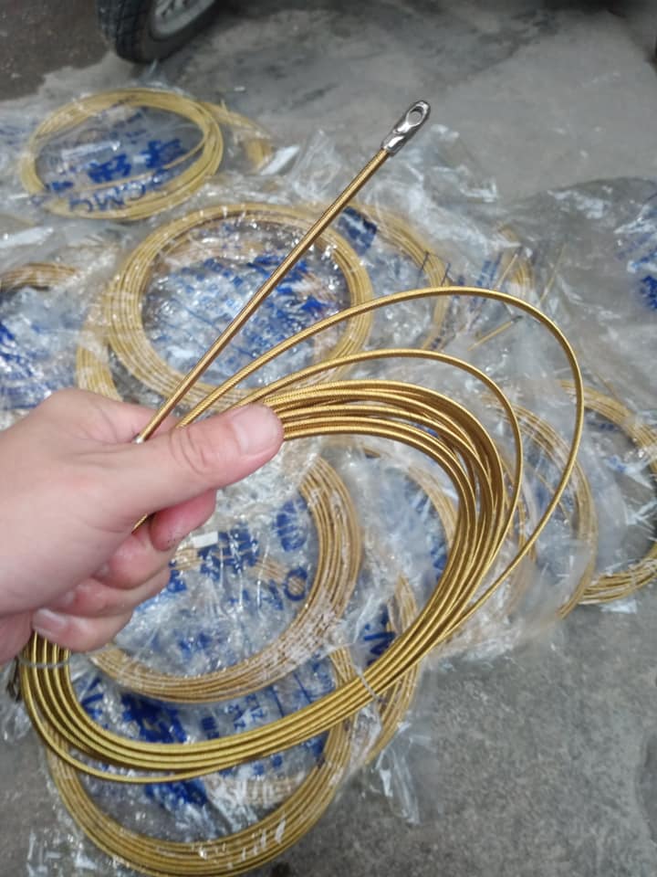 Dây mồi luồn điện cáp 4mm bánh xe đầu bi tròn loại 5m 10m 15m 20m 25m 30m cáp thợ điện đi dây diện â
