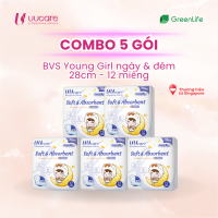 Combo Tiết kiệm Băng vệ sinh UUcare Singapore Young Girl ban ngày và đêm 28cm