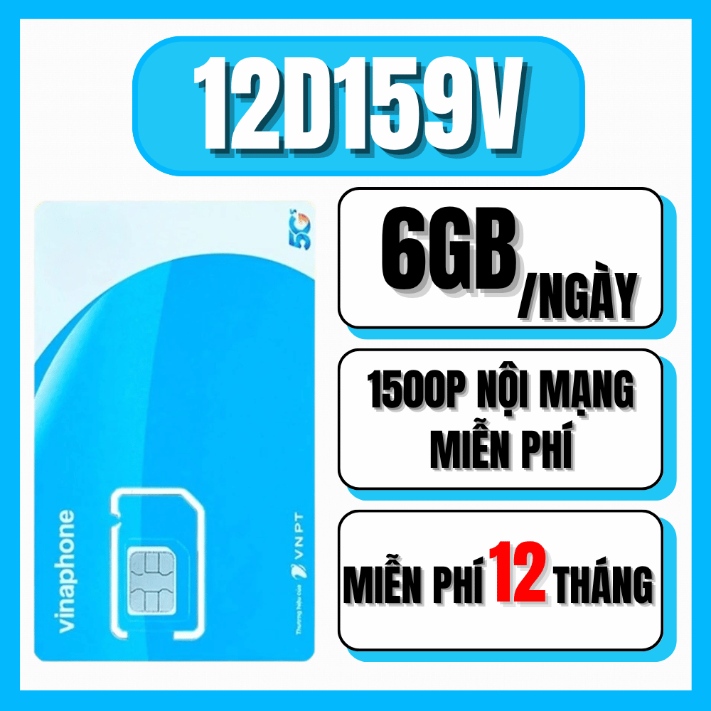 ( SALE MẠNH ) SIM 4G Vinaphone 1 Tỷ GB Trọn Gói 1 Năm U1500 12VD149 12TD49 FHAPPY D500 14BIG50Y Khôn