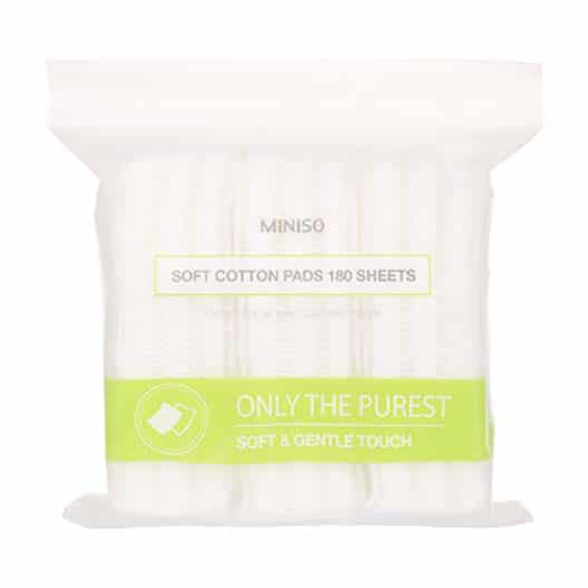 Bông tẩy trang Miniso Nhật Bản 180 miếng