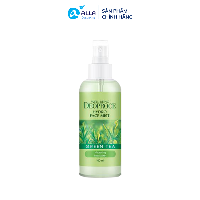 [Hcm]Xịt Khoáng Ngăn Ngừa Mụn Sạch Sâu Cho Da Deoproce Well - Being Hydro Face Mist Green Tea 100Ml