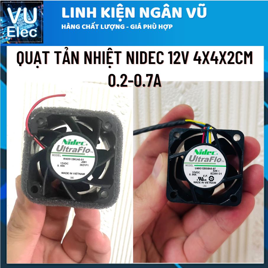 [Chính Hãng] Quạt Tản Nhiệt 12V - 24V Hãng NIDEC cực bền dùng trong công nghiệp