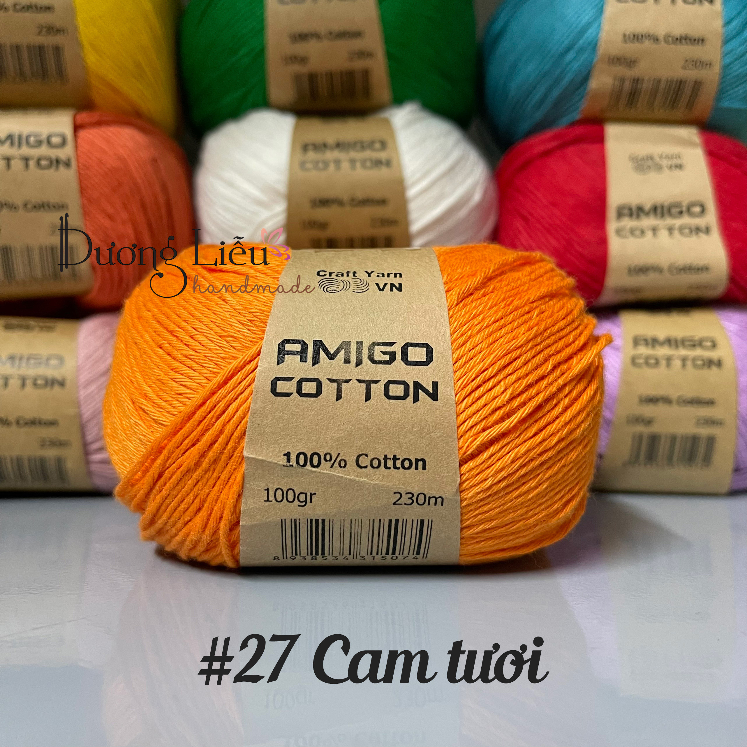 Sợi Amigo Craft yarn 100% Cotton (cuộn 100gr)