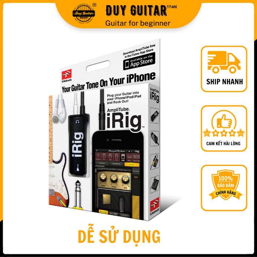 Irig Thiết bị thu âm cho điện thoại IOS và Android - Irig thu am Dùng thu âm đàn guitar livestream v