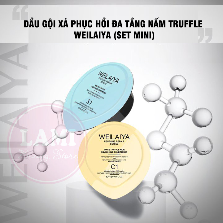 DẦU GỘI XẢ PHỤC HỒI ĐA TẦNG NẤM TRUFFLE WEILAIYA – SET MINI 28g (HƯƠNG THƠM ĐẲNG CẤP)