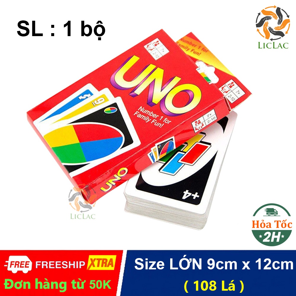 Bài UNO cơ bản 108 lá hàng Việt Nam Đồ chơi trẻ em uno thẻ bài Boardgame