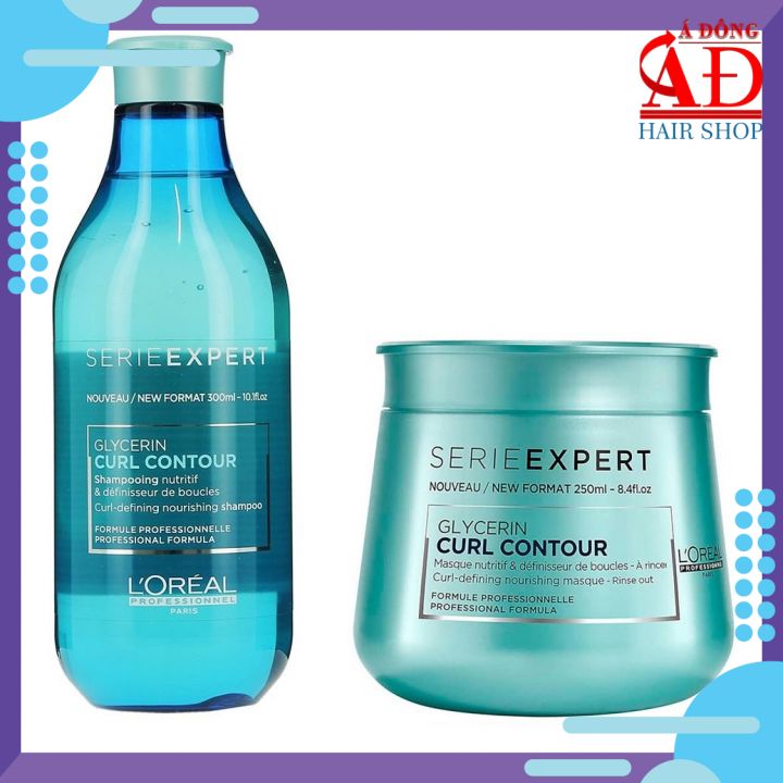 [Loreal Chính Hãng] Bộ Dầu Gội Ủ Dưỡng Nếp Tóc Uốn Xoăn Loreal Serie Expert Curl Contour 300Ml/250Ml