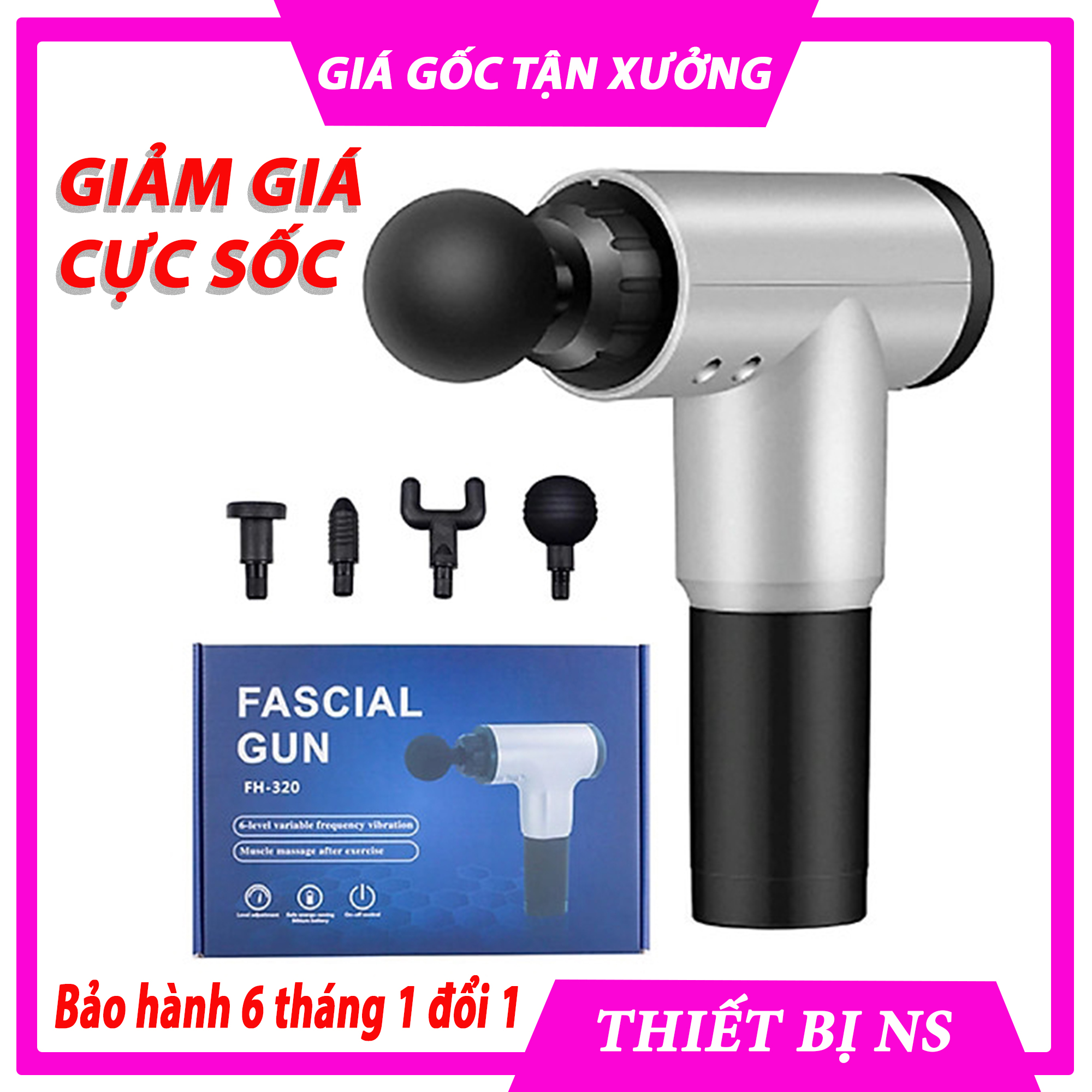 [Free Ship]Máy Massage Cầm Tay Nhật Bản Máy Massage Cầm Tay 4 Đầu Súng Massage Cầm Tay Fascial Gun Hg 320 Đánh Tan Mỡ Bụng Giãn Nở Cơ Bắp 4 Đầu Masage Hiệu Quả Bh 6 Tháng