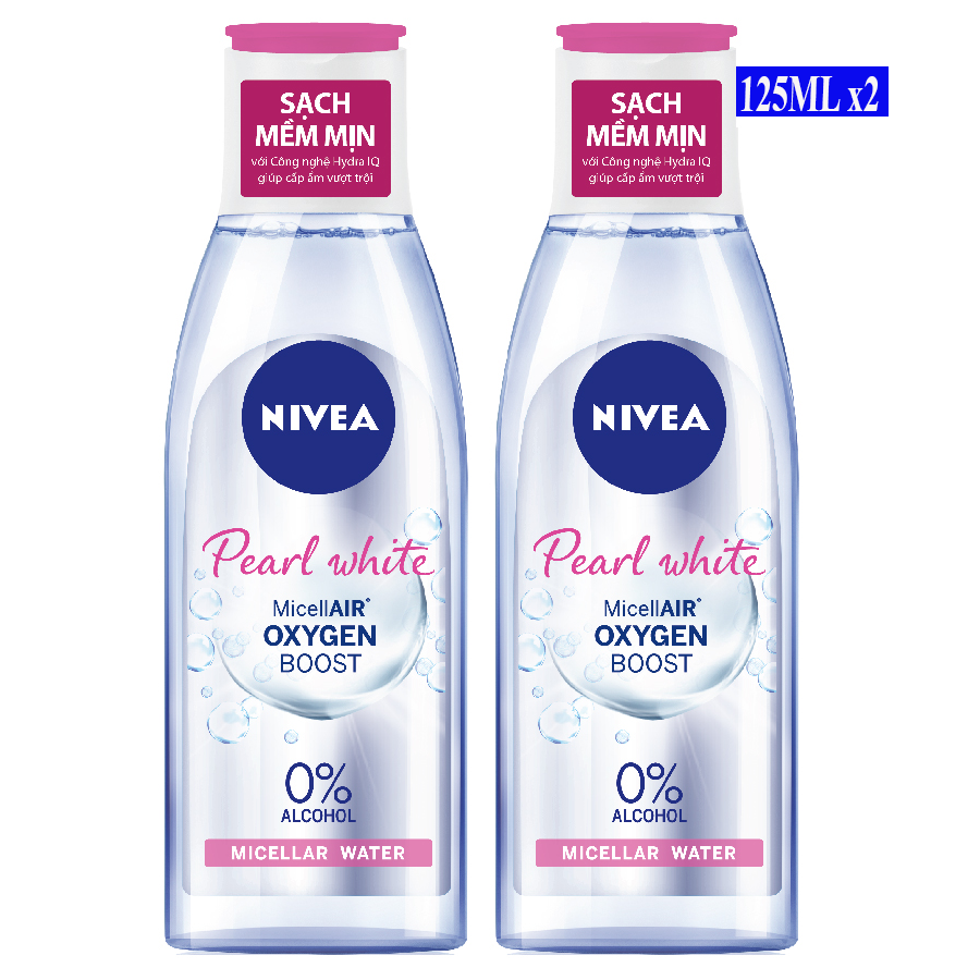 Bộ Đôi Nước Tẩy Trang Nivea Peal White Sáng Da (125Ml*2)