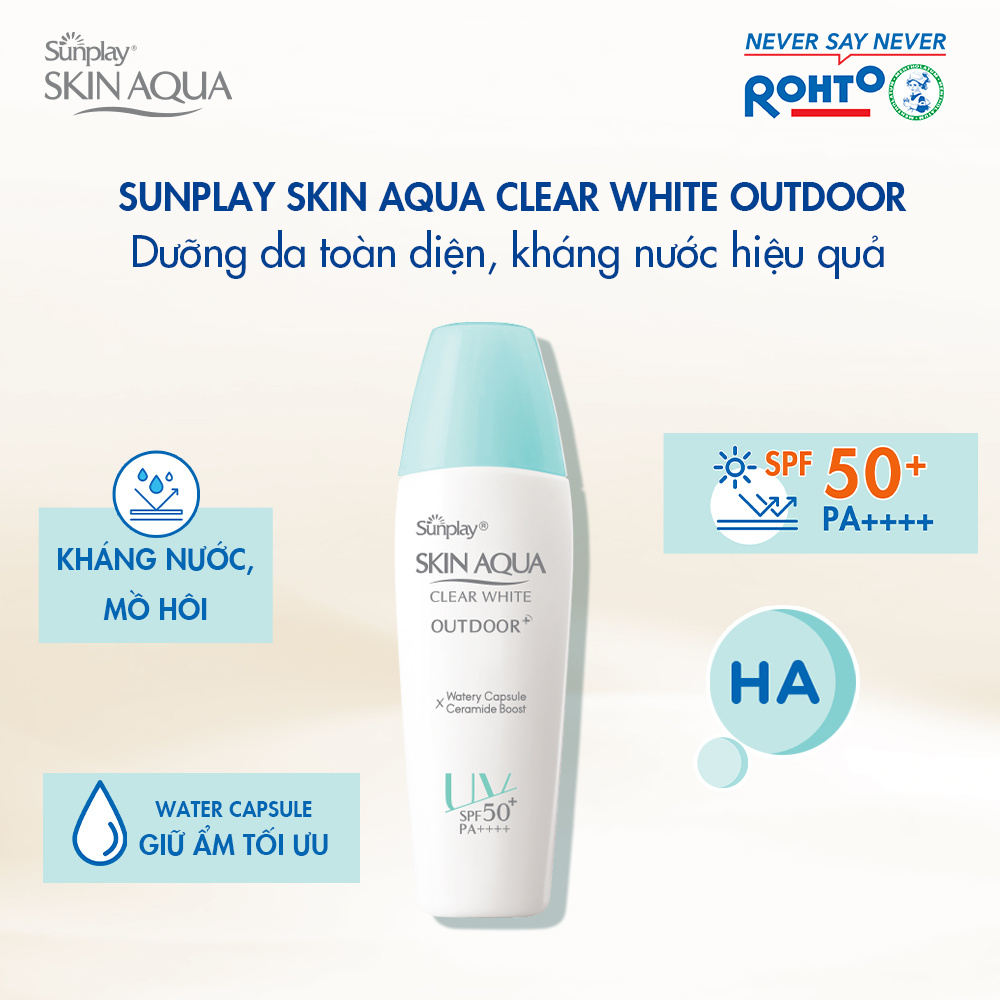 Gel Chống Nắng Dưỡng Da Khi Vận Động Mạnh Sunplay Skin Aqua Clear White Outdoor+ Spf50+/Pa++++ 30G